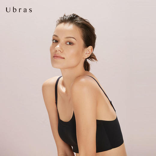 Ubras丝滑无痕吊带抹胸内衣女小胸无钢圈舒适透气美背文胸胸罩 商品图2