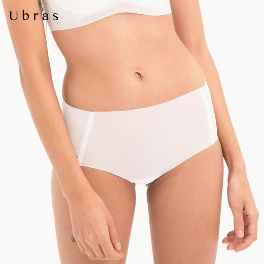 Ubras网纱透气镂空舒适无痕三角裤内女纯棉底档中腰轻速干包臀 商品图3