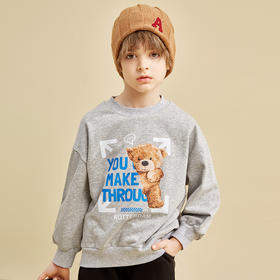 龙之涵2021年新款泰迪熊卫衣中大童男女童时尚百搭