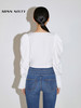 Miss Sixty2021春季新款衬衫女V领荷叶边泡泡袖上衣6N1XJ0920000 商品缩略图1