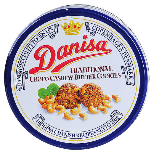 丹麦皇冠巧克力腰果曲奇200g 商品图0