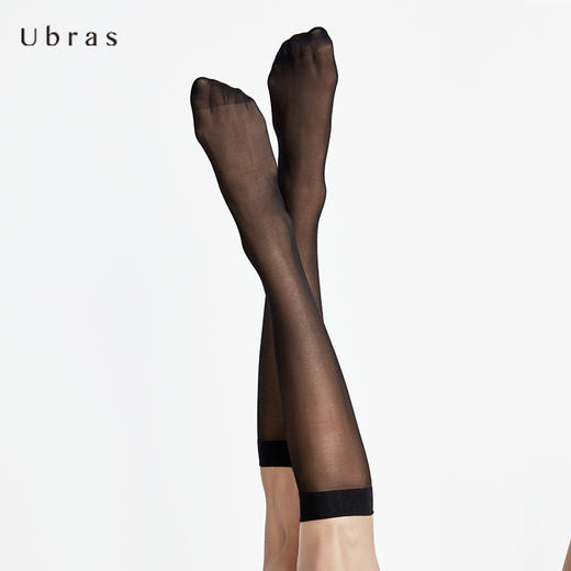 Ubras透感天鹅绒及膝袜中筒袜秋新丝袜时尚透气耐磨袜子女潮 商品图2