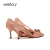 westory尖头细跟高跟鞋女新品真皮婚鞋新娘鞋52511 商品缩略图3