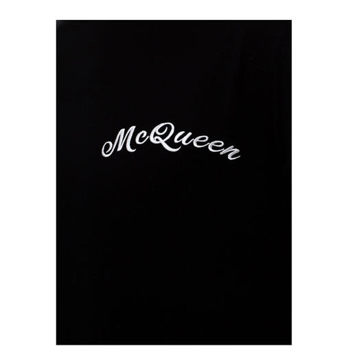 ALEXANDER MCQUEEN 亚历山大·麦昆 男士棉质短袖 黑色 624180 QQX01 1000 商品图3