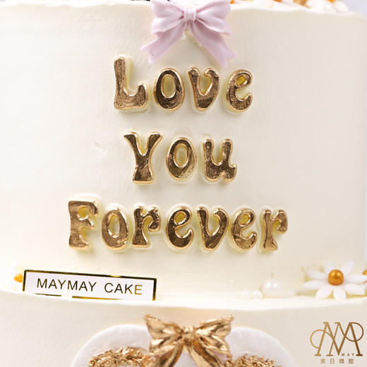 【3576】双层婚礼纪念日蛋糕白底 商品图7