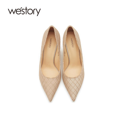 westory马丁靴女2021年春新款气质高跟鞋W21AE52531 商品图3