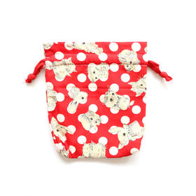 HUJI祤集Bobby收纳袋插画波点猫猫兔