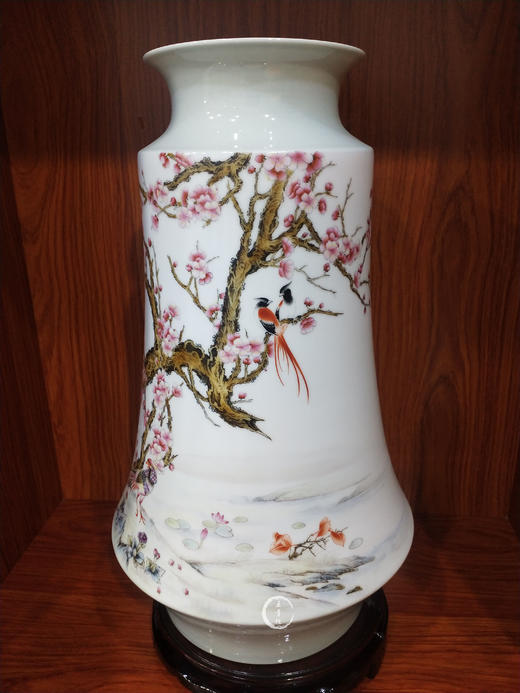 陈志议:粉彩锦绣前程书画瓶 商品图2