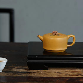 龙德堂陶艺 徐飞制《竹影抱石》原矿黄金段 240cc (库存请咨询客服)