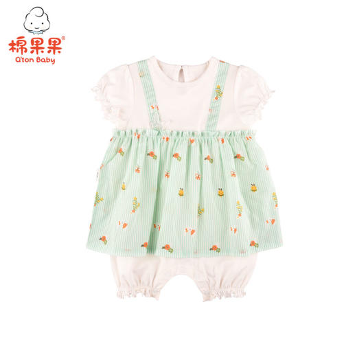 棉果果夏季女童背带裙连体衣连身衣哈衣M222728221296 商品图1