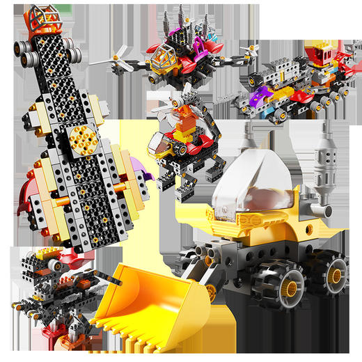 【费乐新品机械拼装工程积木 65种拼搭造型】 了解机械原理 提升空间想象力 商品图4