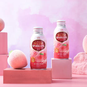 日本进口 不二家白桃果汁微碳酸饮料水蜜桃味高颜值网红饮品 380ml（207612）