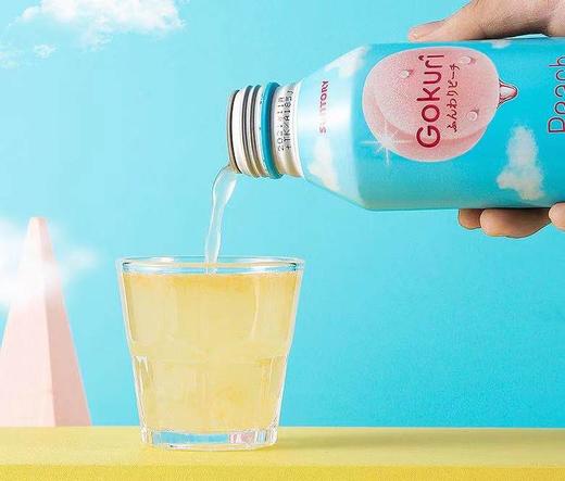 日本 网红高颜值蓝桃饮料 三德利 Gokuri 水蜜桃果汁饮料（358751） 商品图5
