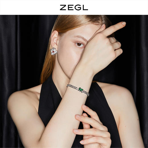 ZEGL设计师彩宝系列复古冷淡风手链女ins小众设计古巴链气质手饰 商品图4