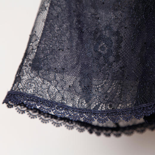 PG8A1斯尔丽2021年春季新品女人味定位亮片贴花蕾丝连衣裙 商品图3