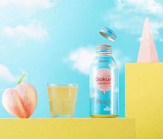 日本 网红高颜值蓝桃饮料 三德利 Gokuri 水蜜桃果汁饮料（358751） 商品图6