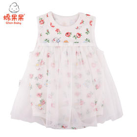 棉果果夏季女童满印网纱连体衣M222727221312