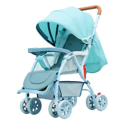 【婴儿车】竹编藤编凉席推车轻便婴儿车可坐躺四轮宝宝推车 商品图1