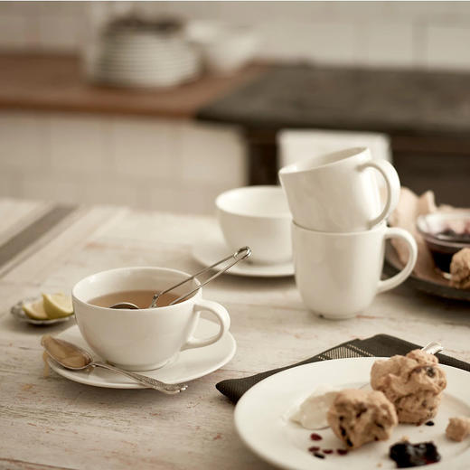 VARDAGEN 瓦达恩 茶杯和茶碟 灰白 26 厘升 商品图2