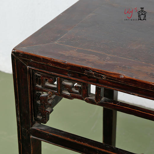 实木半桌古典玄关桌榆木经桌中式复古原木书房家具民宿茶室摆设 商品图3