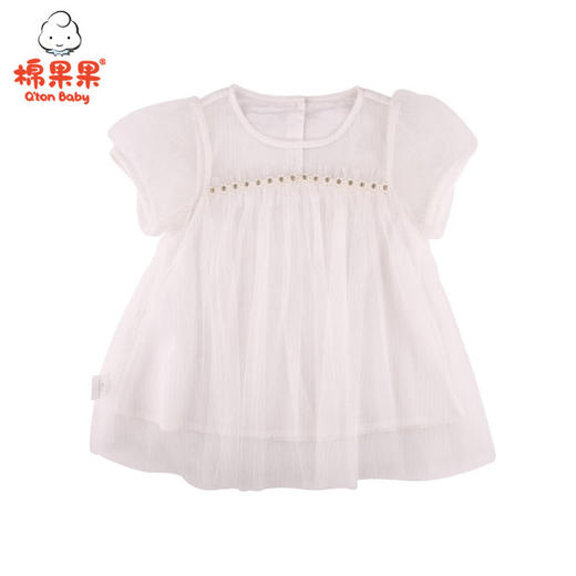 棉果果夏季女童网纱短袖T恤M222140421303 商品图1
