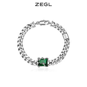 ZEGL设计师彩宝系列复古冷淡风手链女ins小众设计古巴链气质手饰