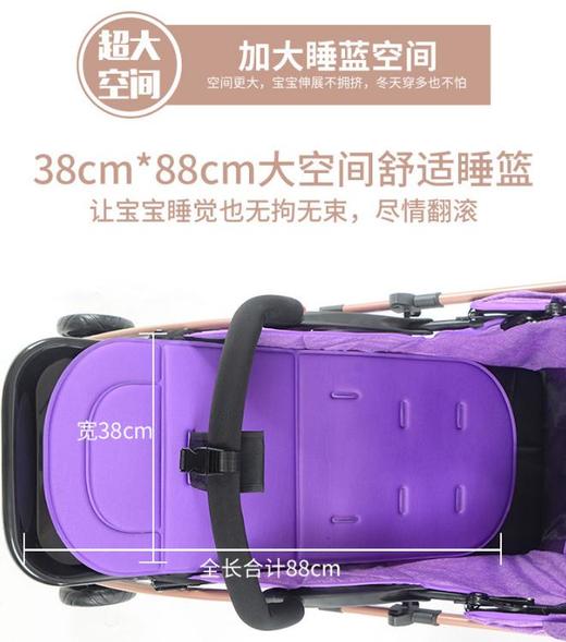 【婴儿车】双胞胎婴儿车双向可坐可躺折叠轻便推车双胞胎婴儿手推车 商品图1