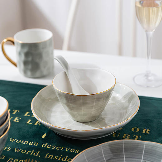 摩登主妇桑墨北欧一人食餐具套装单人米饭碗菜盘勺筷马克杯子组合 商品图1