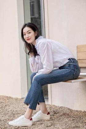 显瘦显腿长的剪边微喇神裤