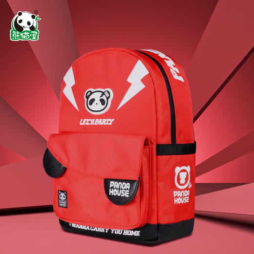 熊猫屋PANDAHOUSE 电音潮流双肩包  送纸袋 商品图3