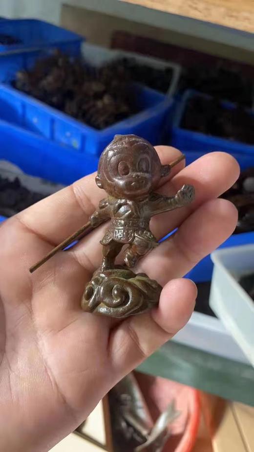 【文玩创意】纯铜齐天大圣创意茶玩茶宠手办盖置摆件精品（陆续更新中） 商品图3