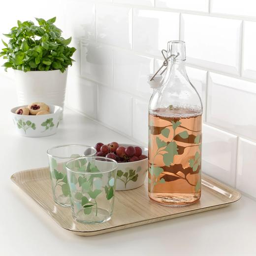 IKEA 宜家 KORKEN 考肯 附塞瓶子 玻璃 印制 1 公升 商品图2