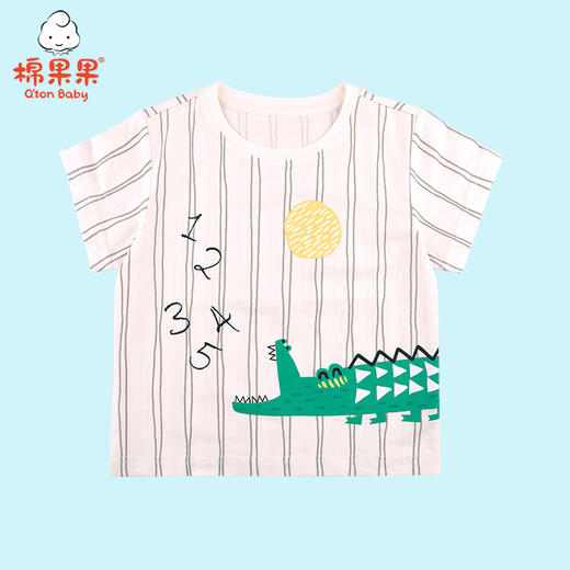 棉果果夏季男童氨棉汗布套头T恤M212140221256 商品图1