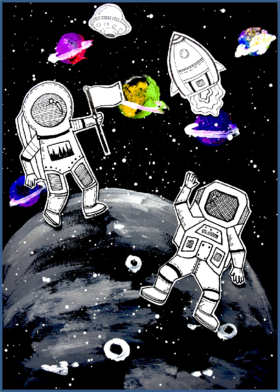 《遨游太空》宇航员/宇宙星球【自动发货：下单后，点击手机短信中收到的链接，即可获取文件下载的链接；如有任何问题，可添加客服微信hm33268获得帮助】
