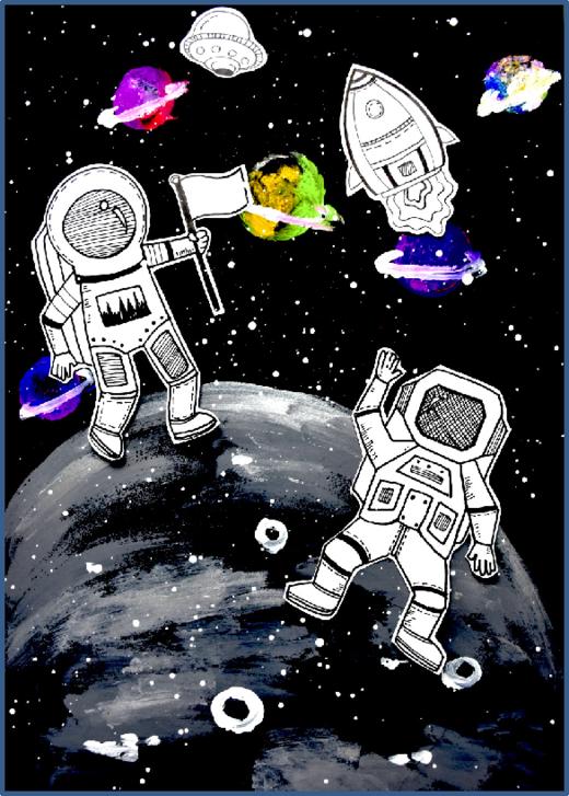 《遨游太空》宇航员/宇宙星球【自动发货：下单后，点击手机短信中收到的链接，即可获取文件下载的链接；如有任何问题，可添加客服微信hm33268获得帮助】
 商品图0