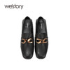 westory商场专柜同款2020秋季新品方头链条扣饰粗跟平底乐福鞋S20CM70511 商品缩略图3