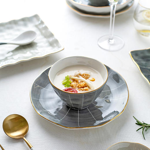 摩登主妇桑墨北欧一人食餐具套装单人米饭碗菜盘勺筷马克杯子组合 商品图0