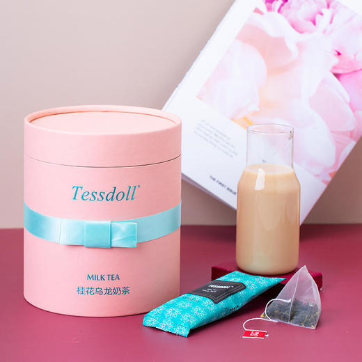 Tessdoll台湾台仕朵桂花乌龙奶茶2桶袋装速溶奶茶[福利品] 商品图1