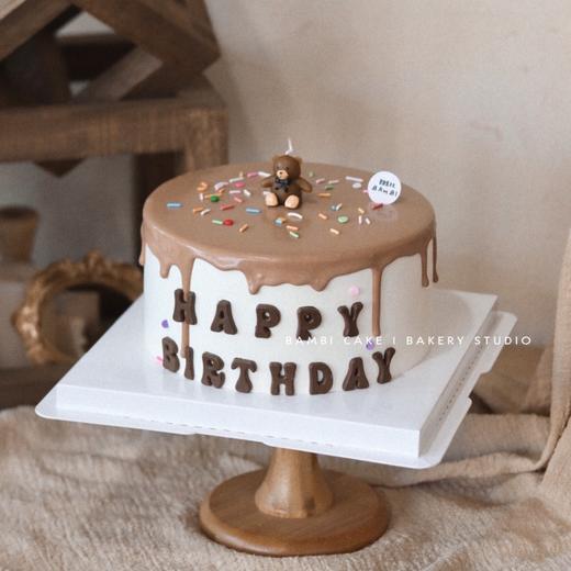 小熊蜡烛奶油蛋糕 商品图3