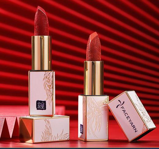 花妍丽金鸾嘤嘤雕花口红 哑光丝绒不沾杯持久不脱妆 商品图0