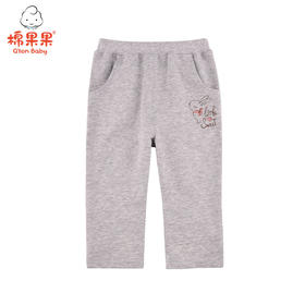 棉果果夏季女童小毛圈针织九分裤M222208221286