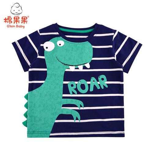 棉果果夏季男童氨棉汗布套头T恤M212140221253 商品图1