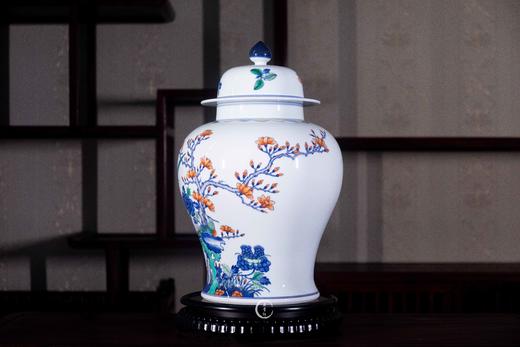 占剑文:青花斗彩锦堂富贵将军罐 商品图1