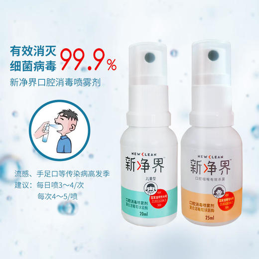 【已下架】积分换购 | 新净界儿童口腔消毒喷雾剂20ml抗菌灭活率99.99%（不支持无理由退换）[福利品] 商品图1
