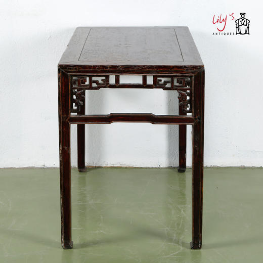 实木半桌古典玄关桌榆木经桌中式复古原木书房家具民宿茶室摆设 商品图2