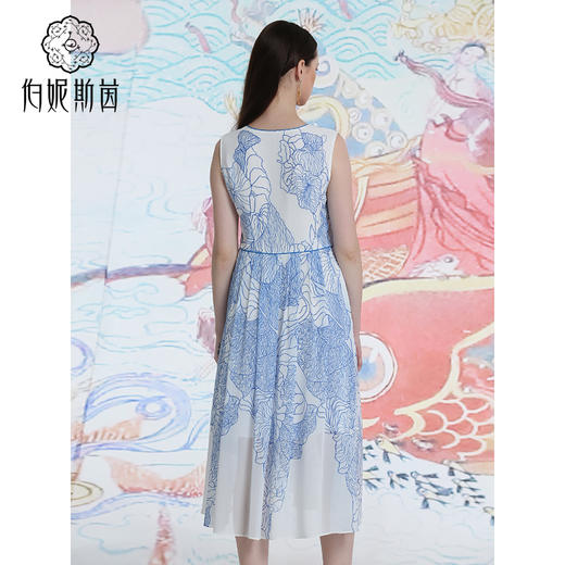 景泰蓝色连衣裙2S5937--芙蕖渌波--《LSF》 商品图4