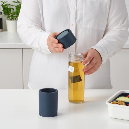 IKEA 宜家 EFTERSTRÄVA 艾弗特斯特莱 旅行杯 透明玻璃 硅树脂 0.5 公升 商品图3