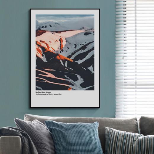 【装饰画】*北欧装饰画雪山现代简约客厅风景挂画 商品图0