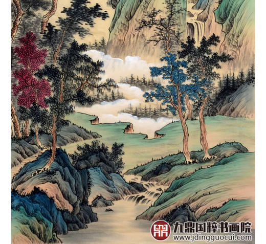 侯志明《溪山晴韵图》68*138cm 山水竖幅作品 玄关/客厅挂画 商品图5