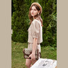 欧芮儿时尚套装春2021年新款女复古泡泡袖外套+A字时髦短裤两件套 商品缩略图1